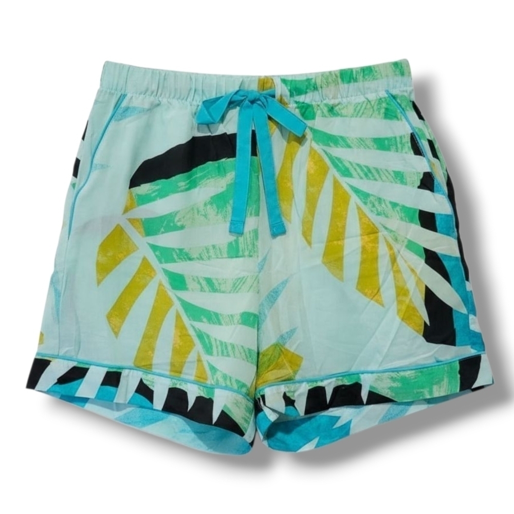 Stars Above Women’s Blue Floral Simply Cool Loungewear Shorts with Pockets – XS